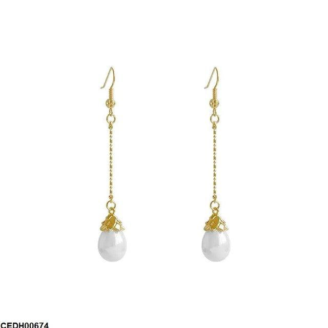 CEDH00674 YQG Pearl Drop Earrings Pair - CEDH