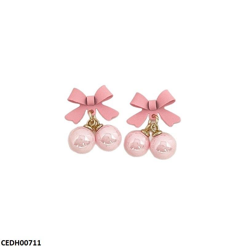CEDH00711 LSH Bow Pearl Drop Tops Pair - CEDH