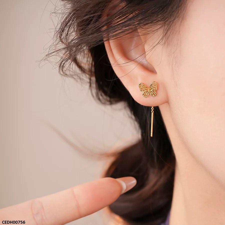 CEDH00756 ZHL Butterfly Drop Earrings - CEDH