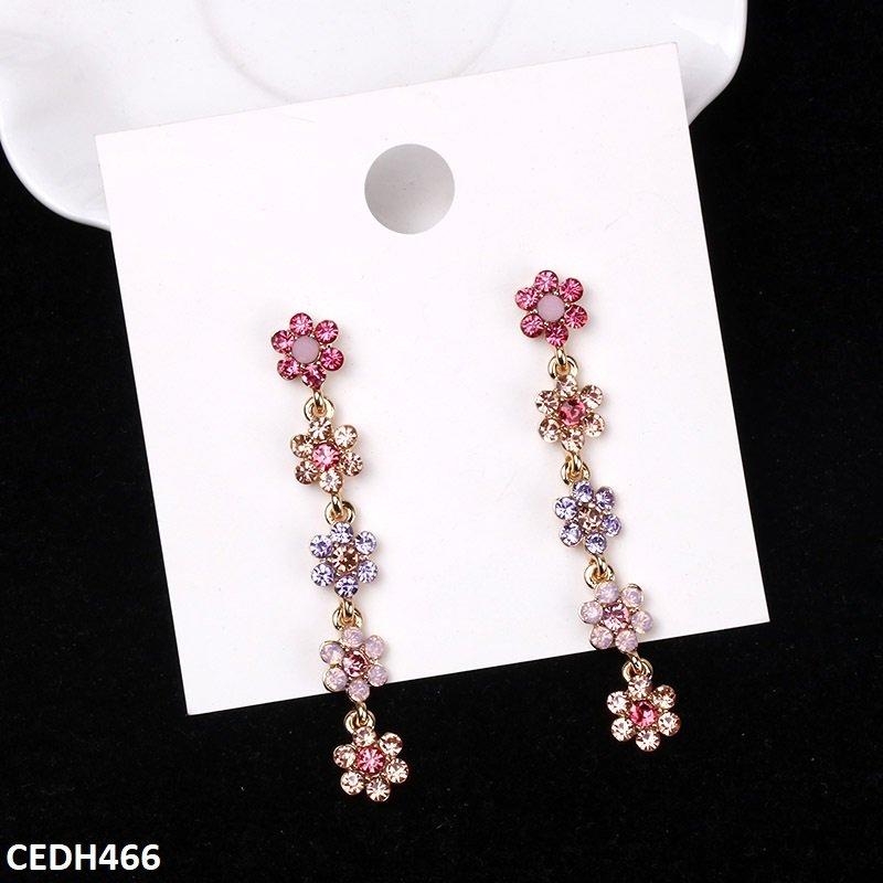 CEDH466 YYZ Flower Drop Earrings Pair