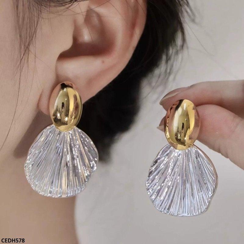 CEDH578 ZCD Stainless Steel Round Drop Earrings