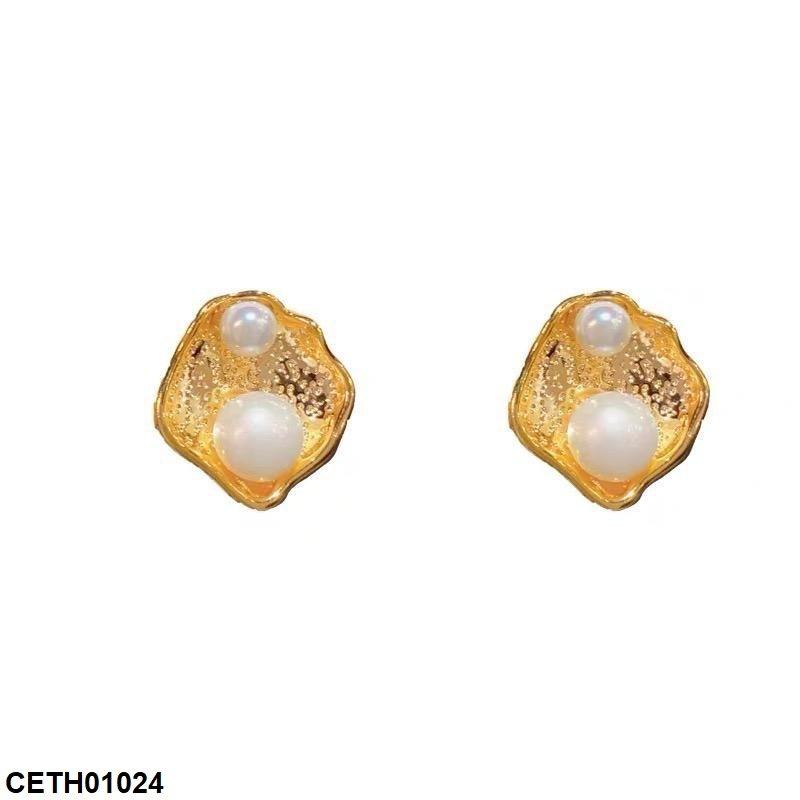 CETH01024 CETH01004 ZHL Large Pearl Stud Tops Pair - CETH