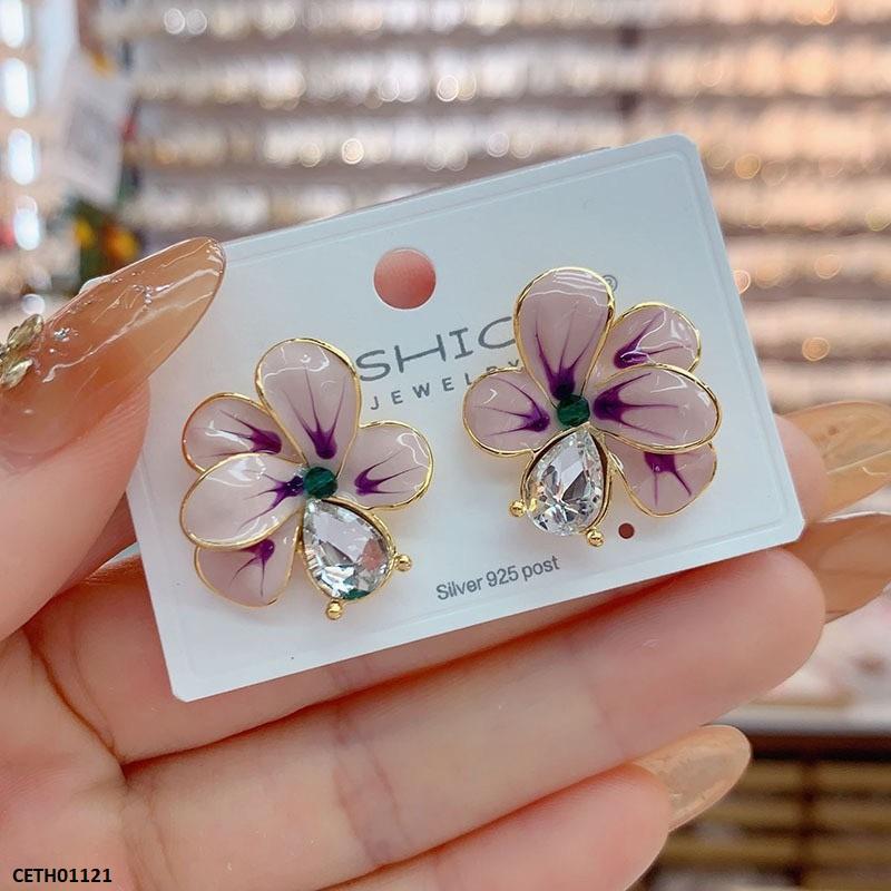 CETH01121 LSH Flower/Tear Stone Tops Pair - CETH