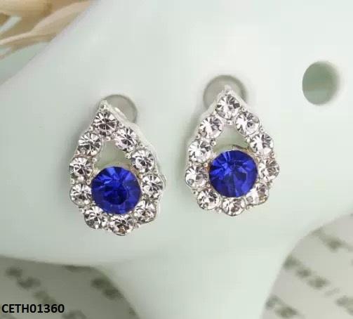 CETH01360 YYZ Tear Blue Stone Tops Pair - CETH