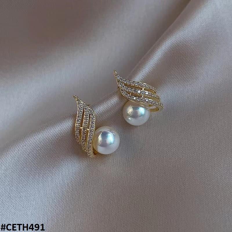 CETH491 BTO Pearl Stud Tops Pair