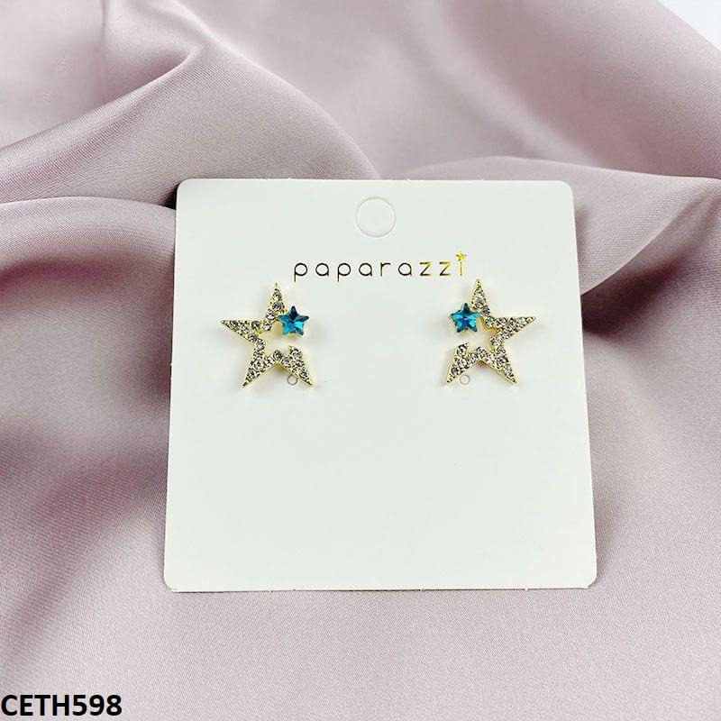 CETH598 BTO Half Star Ear Tops Pair