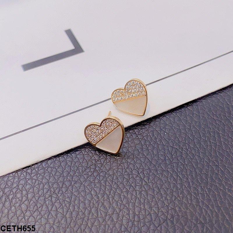 CETH655 YYZ Heart Ear Tops Pair