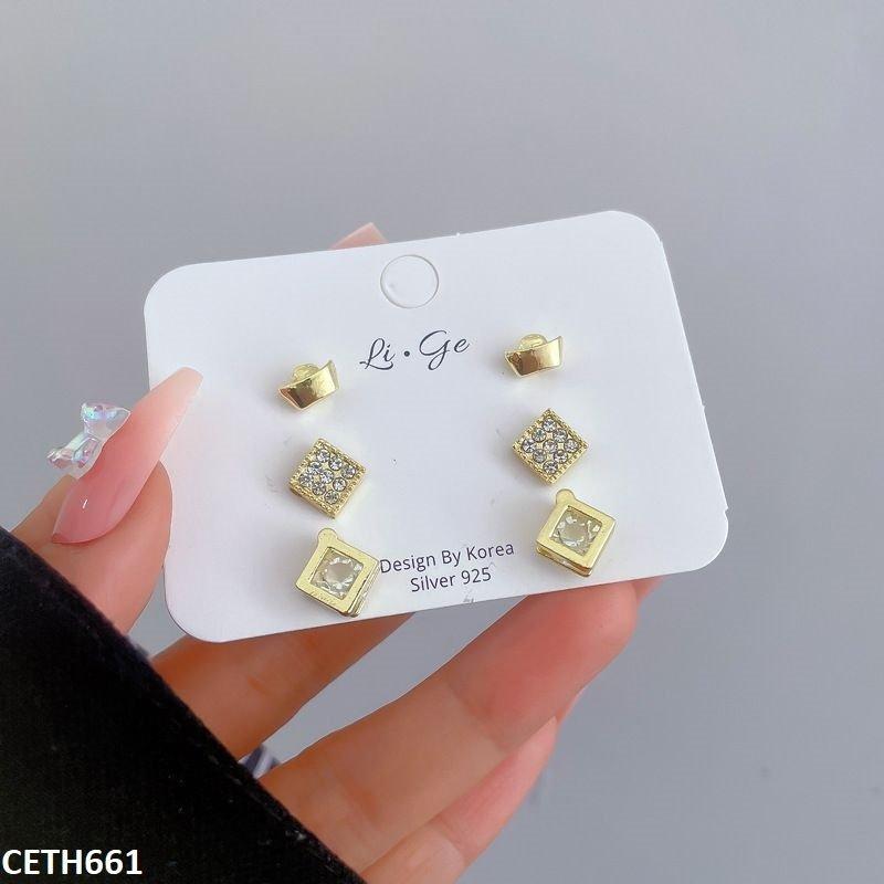 CETH661 YYZ 3 Stud Pair Of Tops