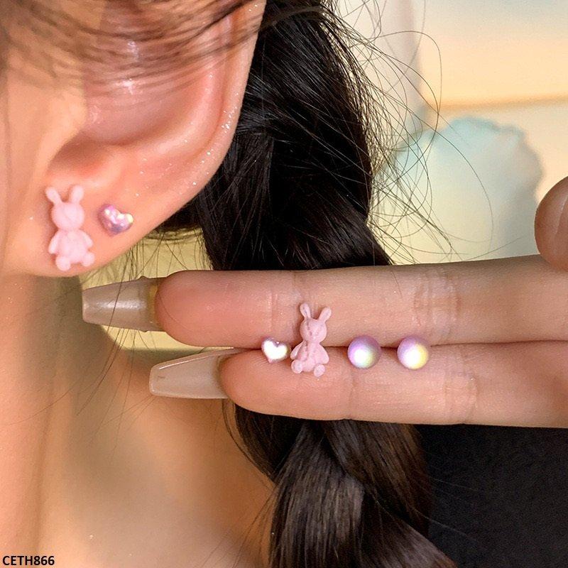 CETH866 HJF Rabbit/Heart 3 Tops Pair