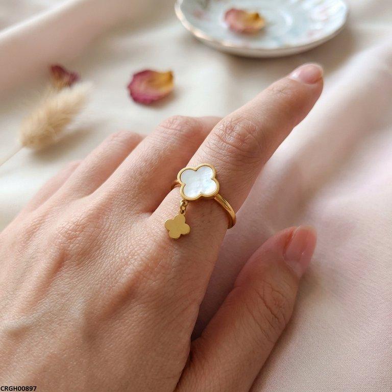 CRGH00897 MOX Stainless Steel Double Flower Ring - CRGH