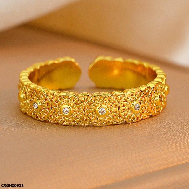 CRGH00952 ZFQ Round Flower Ring Adjustable - CRGH