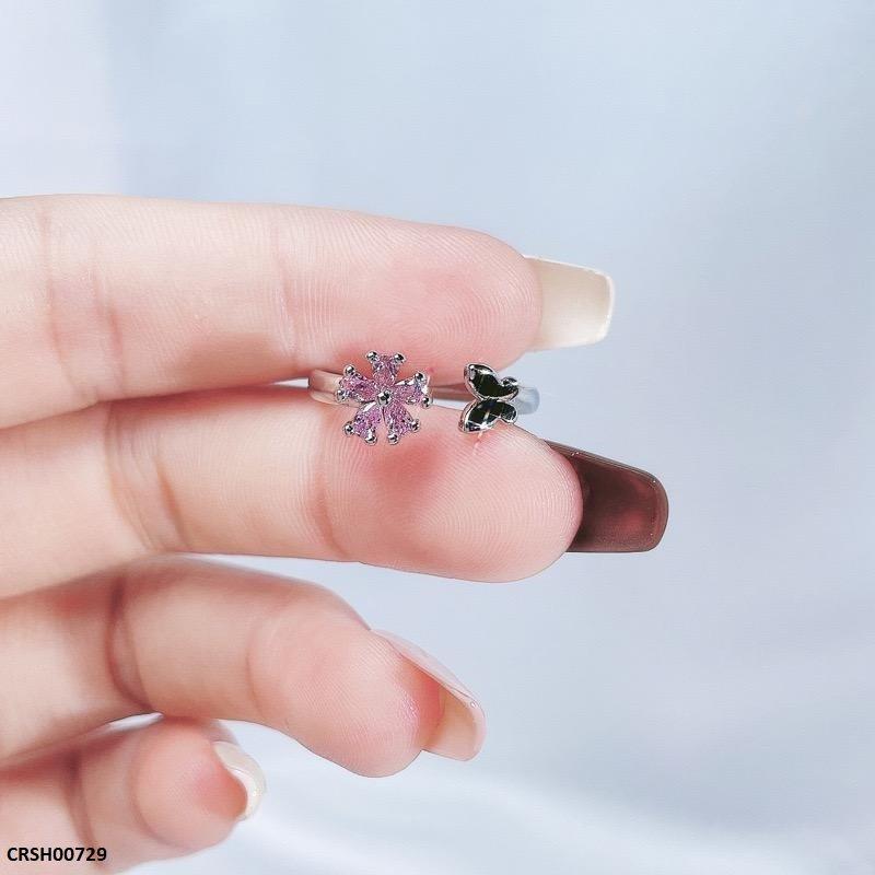 CRSH00729 SJS Butterfly/Flower Ring Adjustable - CRSH