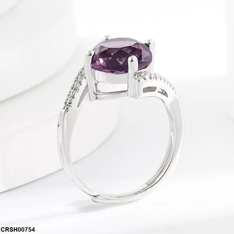 CRSH00754 BLX Round Stone Ring Adjustable - CRSH