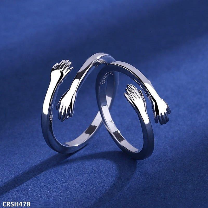CRSH478 BLX Hug Couple Ring Adjustable