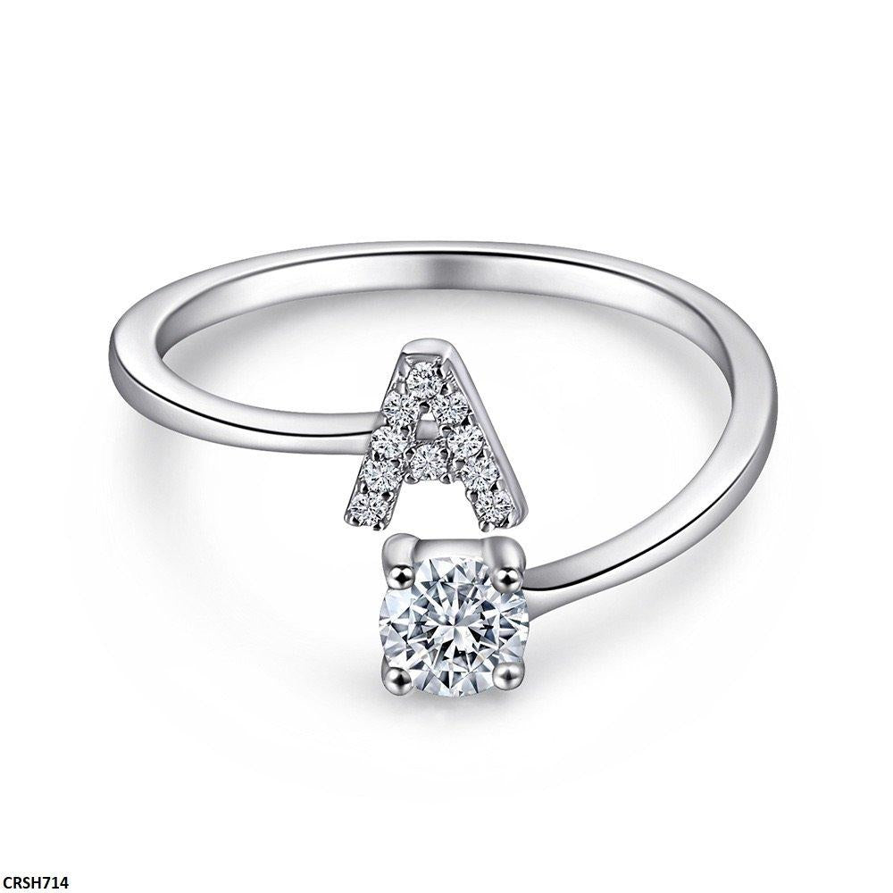 CRSH714 ZFQ A Alphabet Ring Adjustable