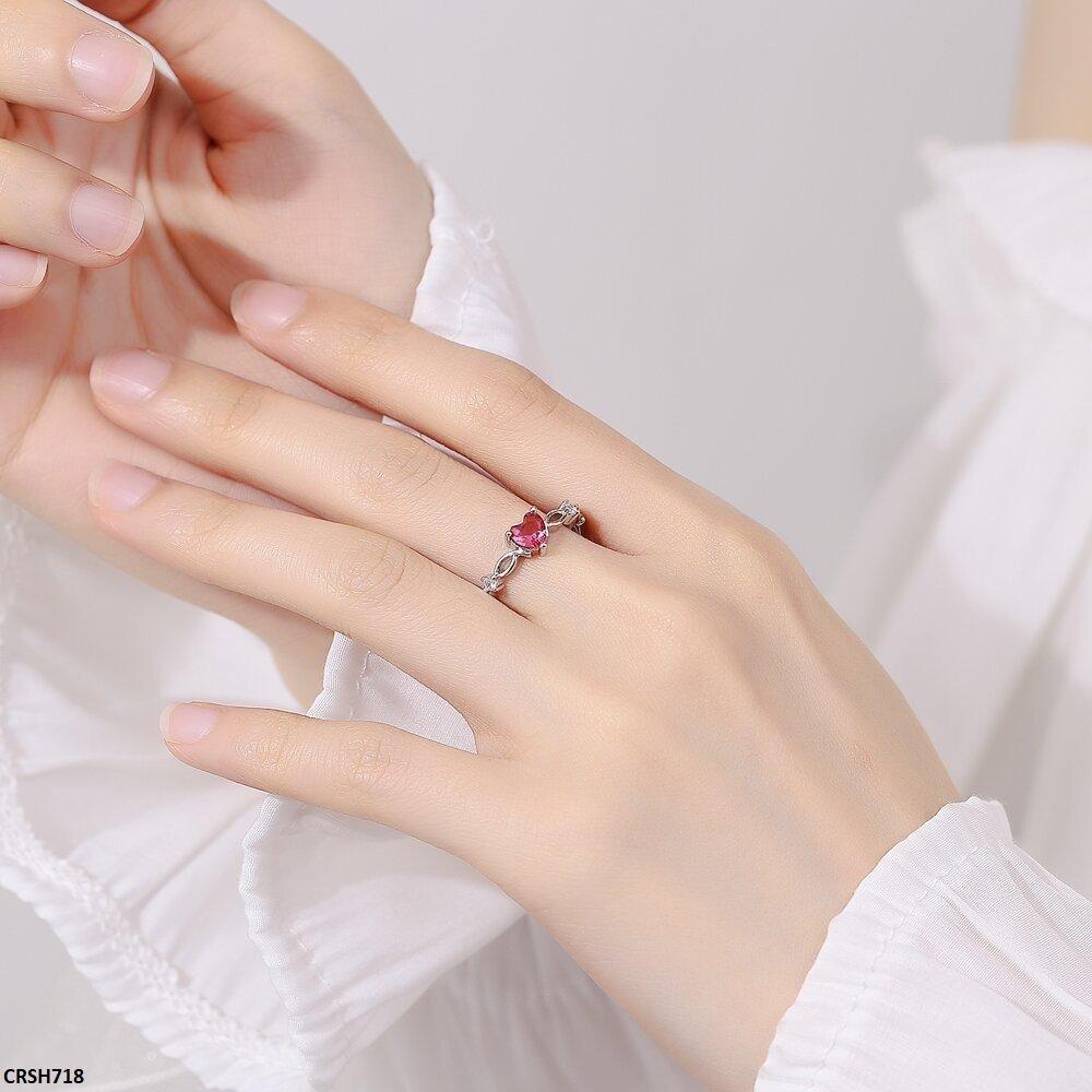 CRSH718-BLX CRSH718 BLX Heart Ring Adjustable
