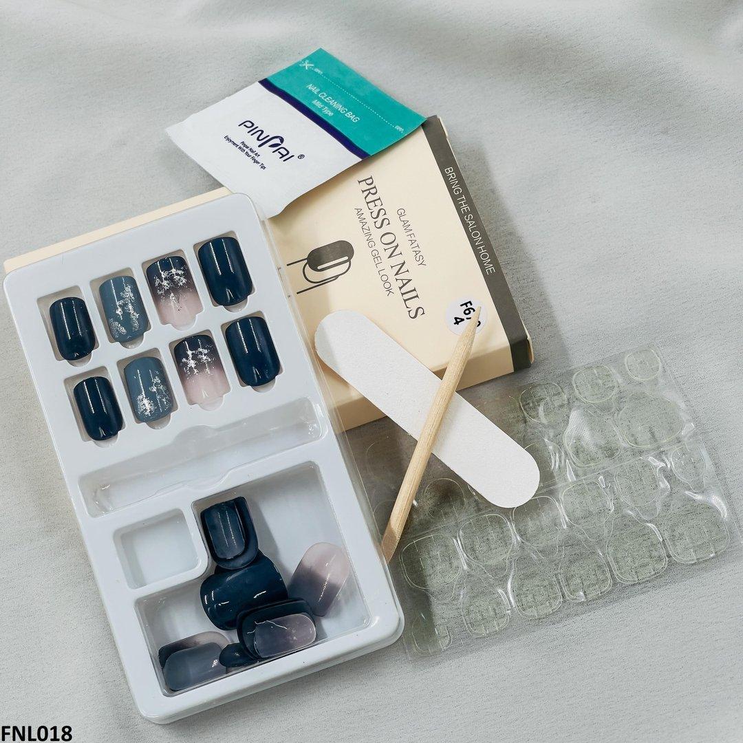 FNL018 PNA Squoval Short Fake Nail Set 24Pcs