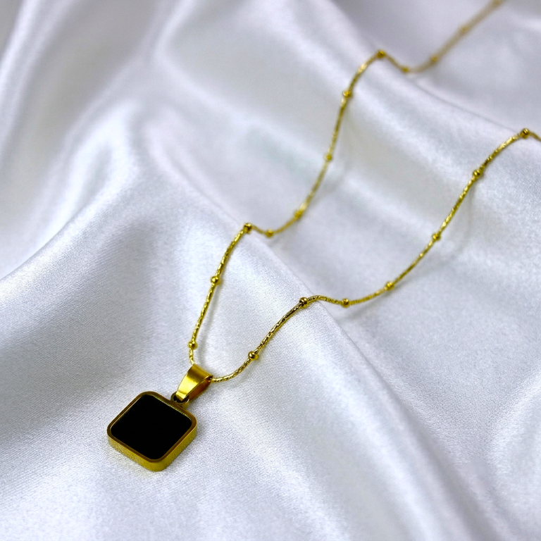 TPSH00873 QSJ Stainless Steel Square Pendant - TNCH