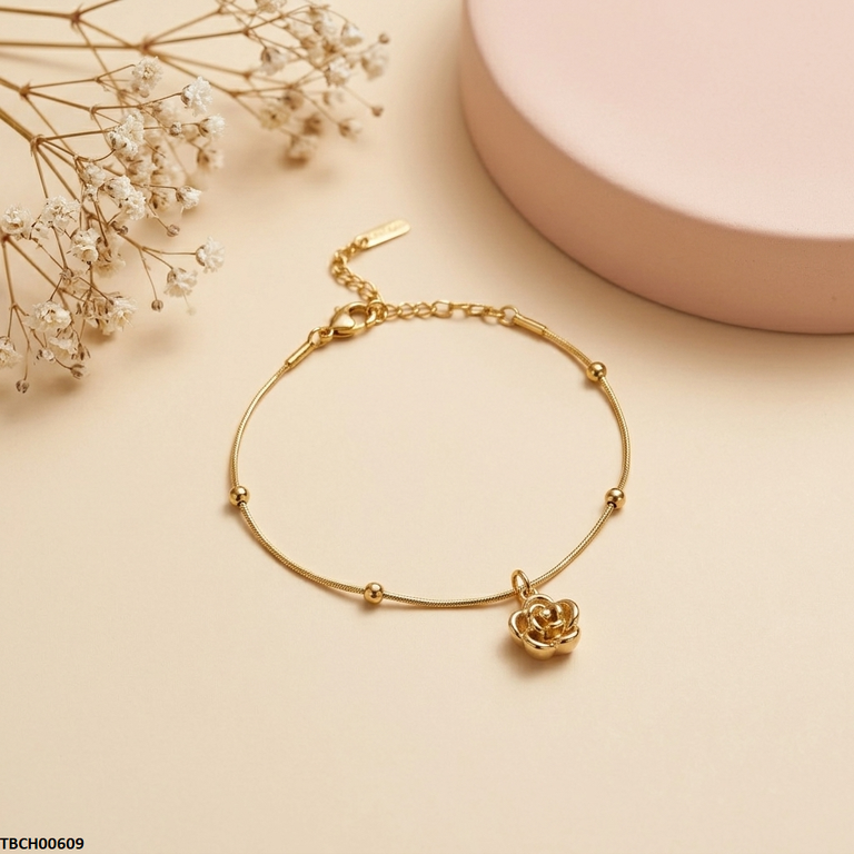 TBCH00609 MSJ Stainless Steel Flower Bracelet - TBCH