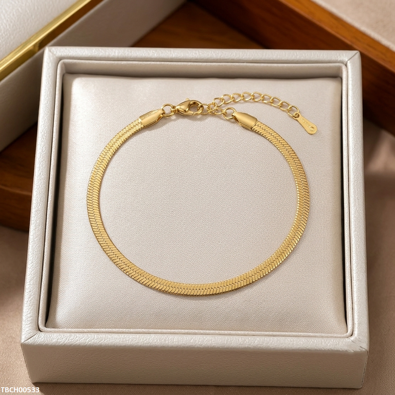 TBCH00533 MMJ Stainless Steel Plian Bracelet - TBCH