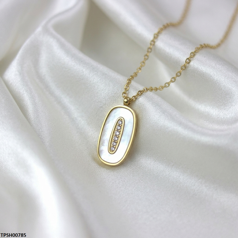 TPSH00785 MSJ Stainless Steel Oval Pendant - TPSH