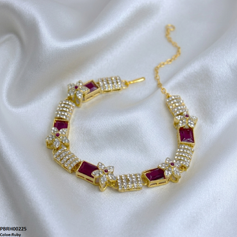 PBRH00225 MZM Square/Flower Bracelet Adjustable - PBRH