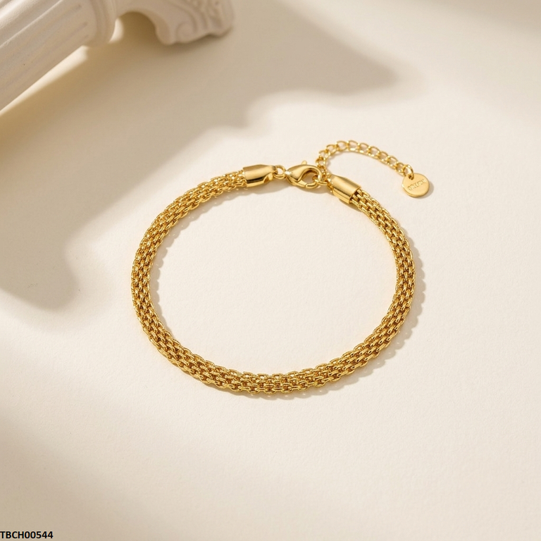 TBCH00544 MMJ Stainless Steel Plain Chain Bracelet -TBCH