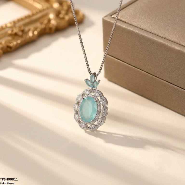 TPSH00811 MSJ Marquise Round Drop Pendant - TPSH
