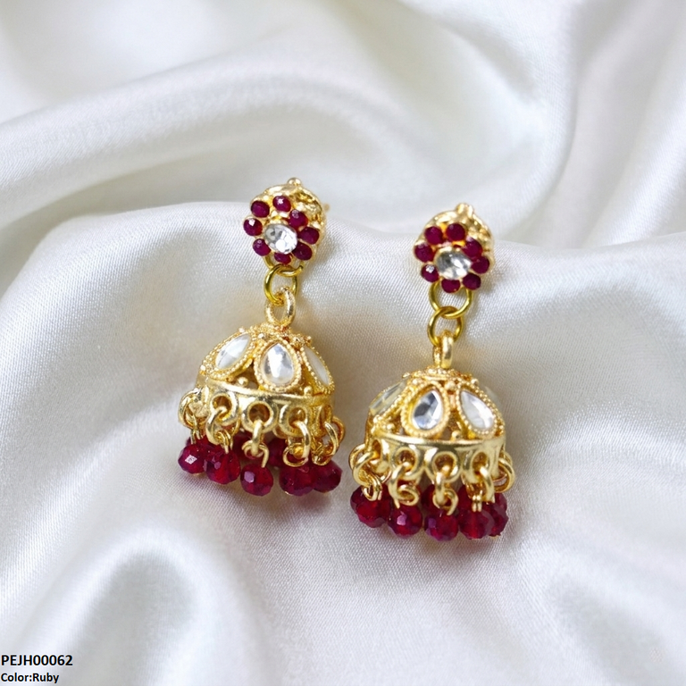 PEJH00062 SDQ Tear/Pearl Drop Jhumki - PEJH