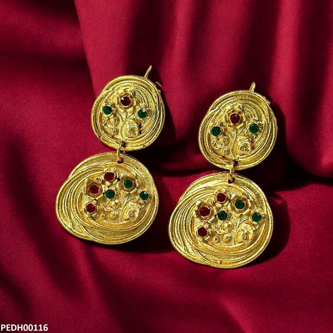 PEDH00116 FRN Trendy Casting Drop Earrings - PEDH