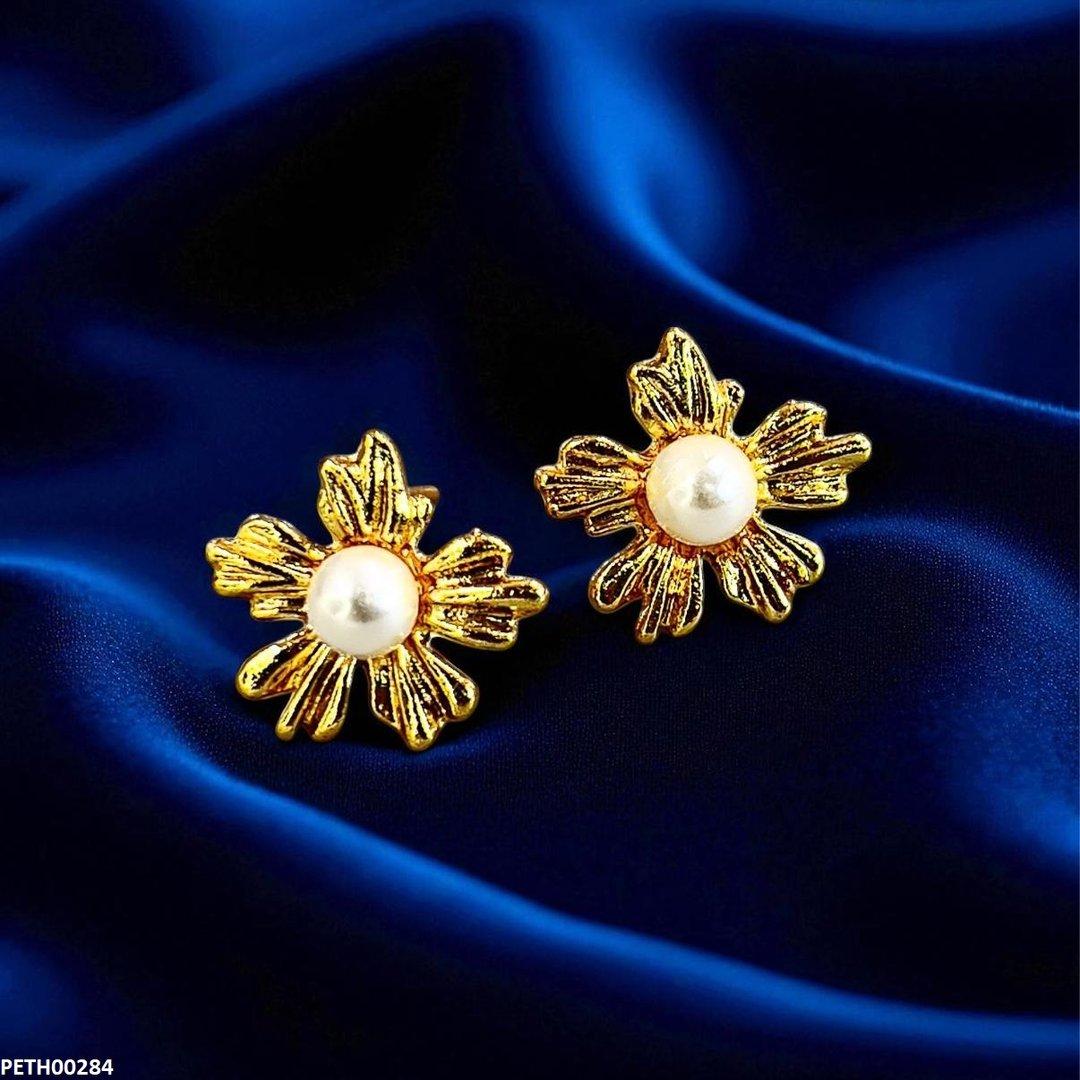 PETH00284 SDQ Pearl Flower Tops Pair - PETH