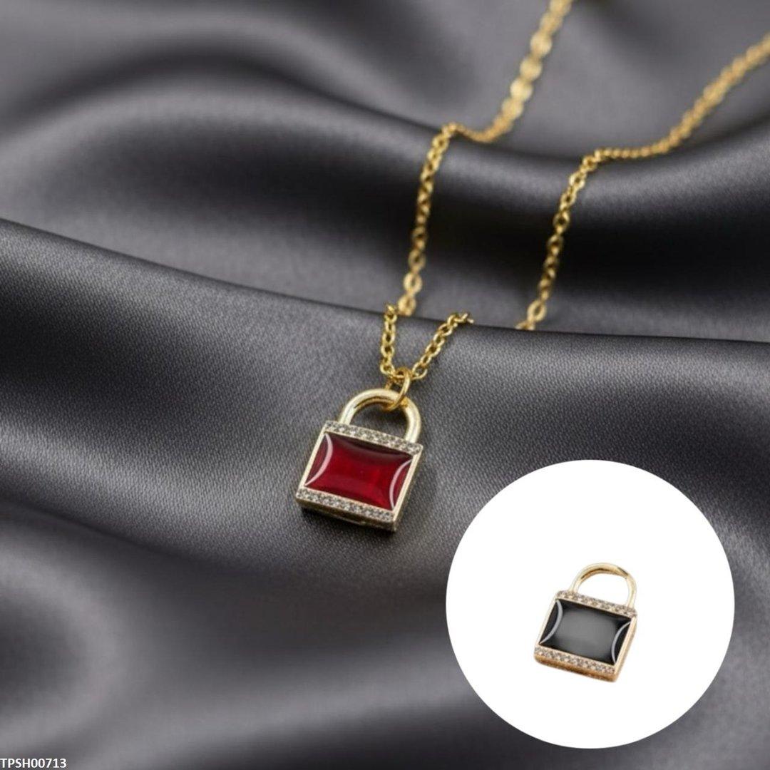 TPSH00713 SDQ Lock Pendant With Chain - TPSH