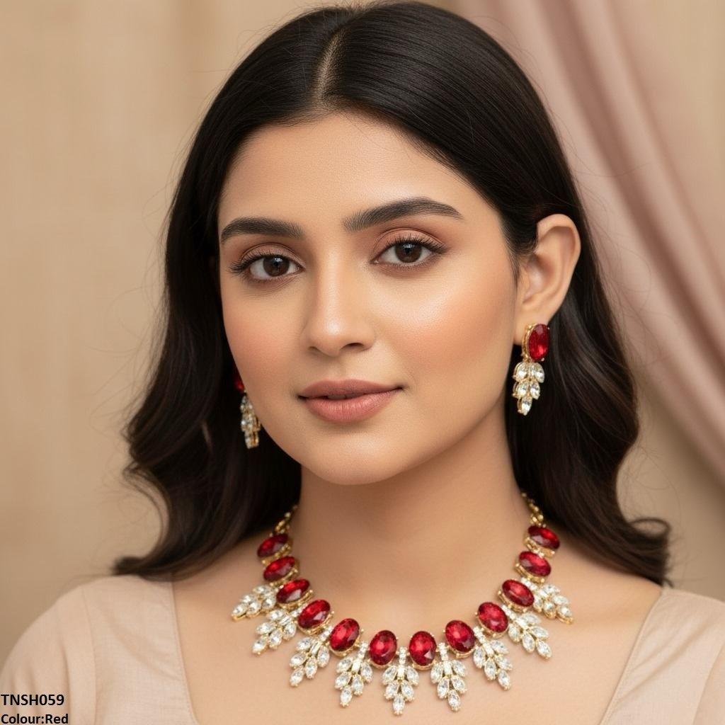 TNSH059 BQN Oval Pear Necklace Set