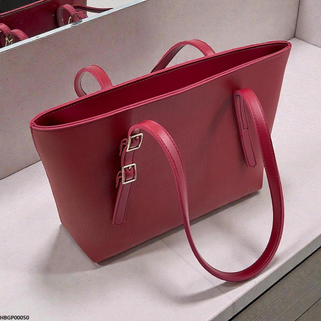 HBGP00050 Maroon Vintage Tote Bag - HBGP