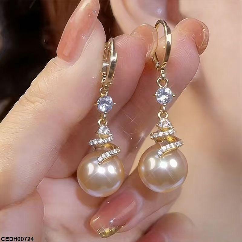 CEDH00724 YHC Round Pearl Drop Earrings - CEDH