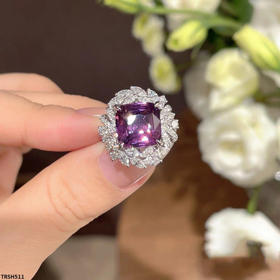 TRSH511 CJD Imp Square Flower Ring Adjustable