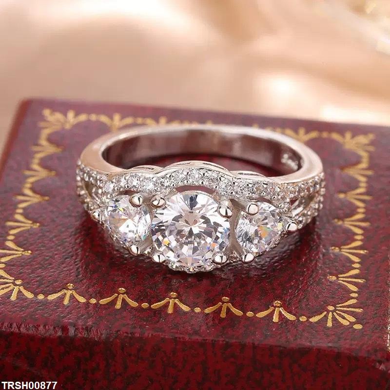 TRSH00877 KYC Three Stone ZIRCON Ring - TRSH