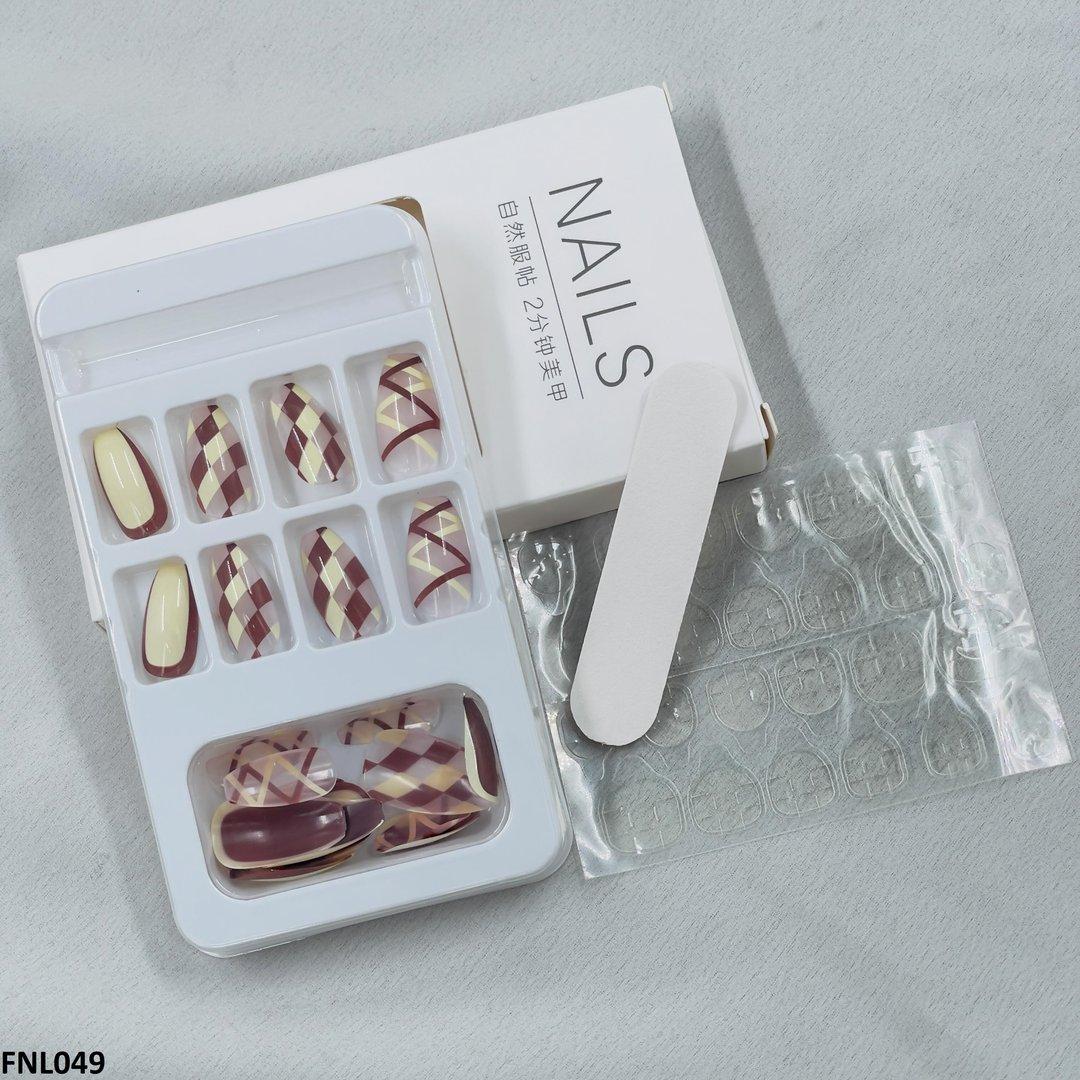 FNL049 PNA Short Coffin Nail Set 24Pcs