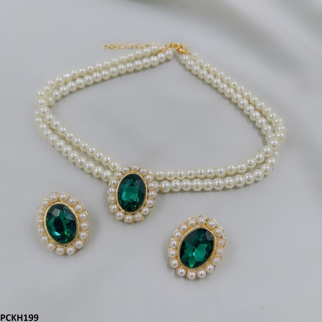 PCKH199 SDQ Pearl Oval Choker Set