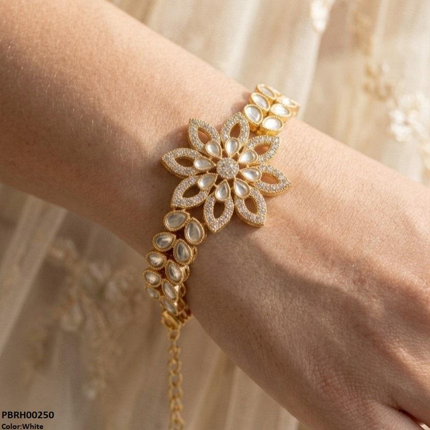 PBRH00250 MZM Floral Flower Bracelet Adjustable - PBRH
