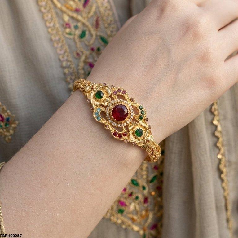 PBRH00257 AZM Multi Flower Bangles Set - PBRH