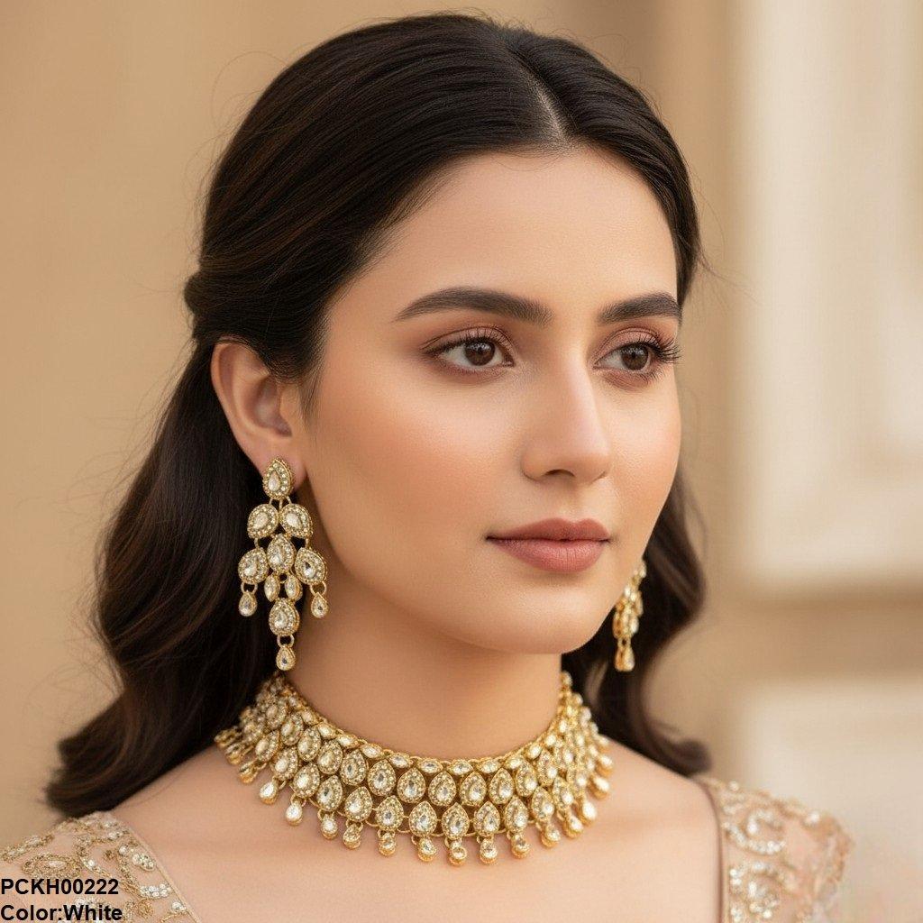 PCKH00222 FRN Marquise Tear Choker Set - PCKH