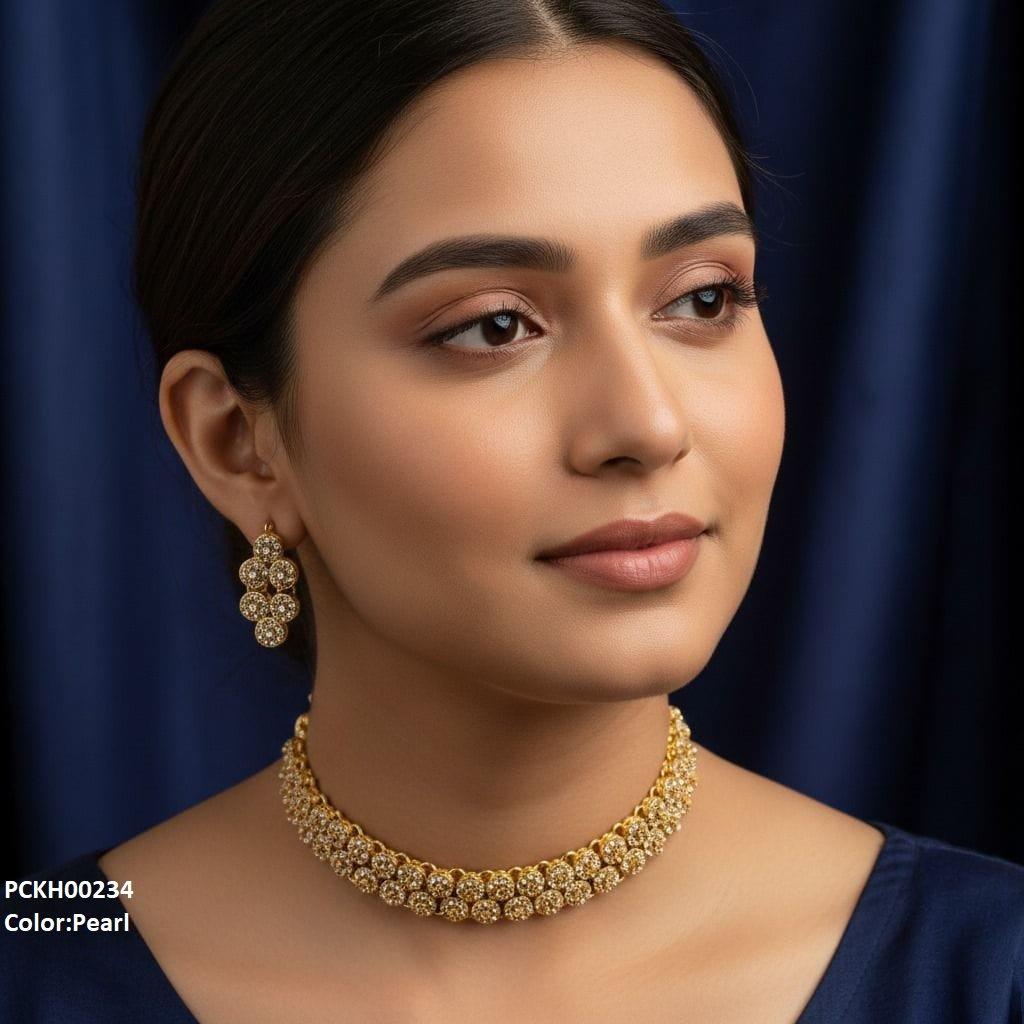 PCKH00234 FRN Flower Chokar set - PCKH