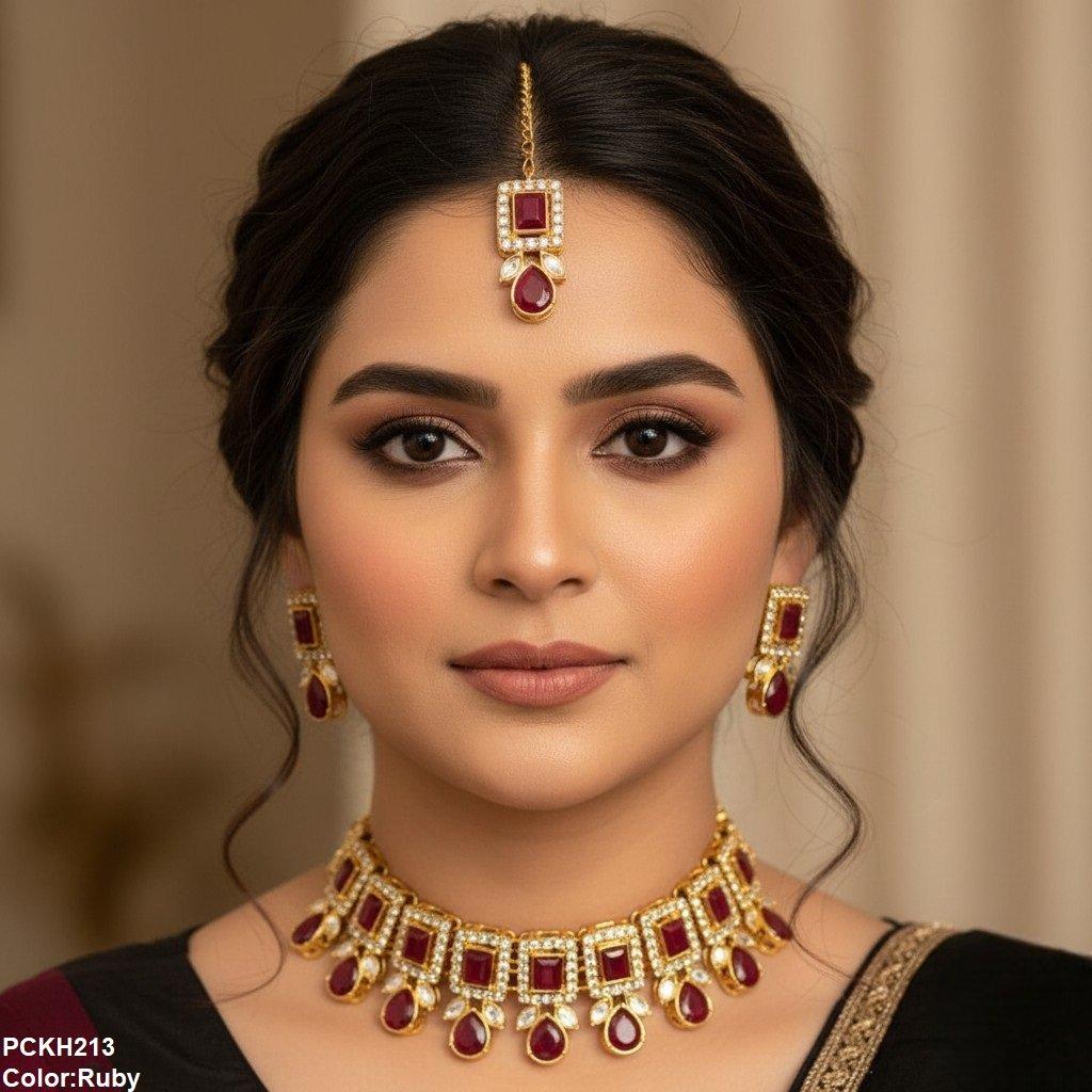 PCKH213 SDQ Pear Rectangle Choker Set