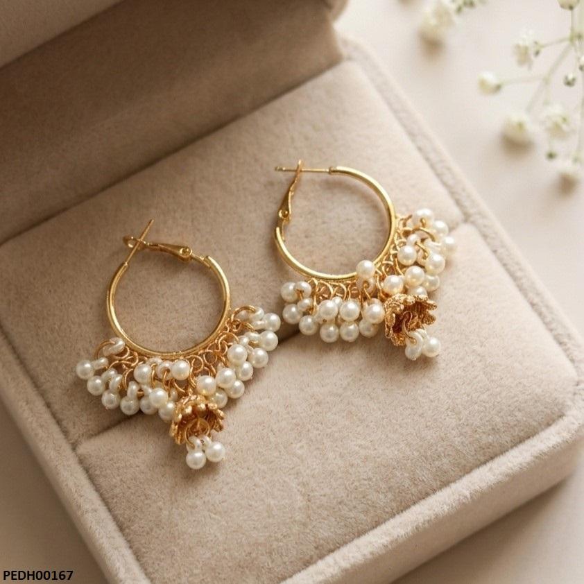 PEDH00167 MZM Kashmiri Jhumki Bell Drop Earring - PEDH