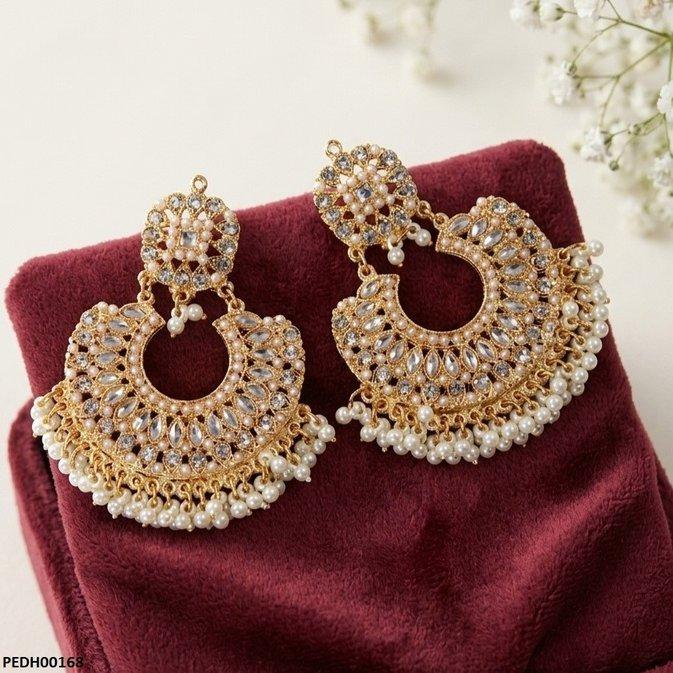 PEDH00168 MZM Round Pearl Drop Earring - PEDH
