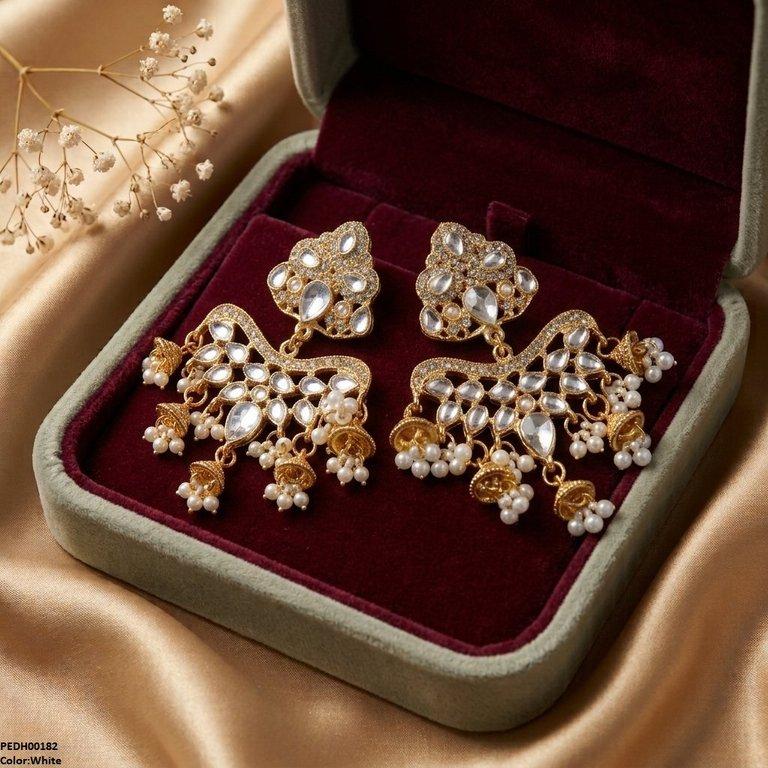 PEDH00182 FRN Tear Pearl Drop Earrings - PEDH