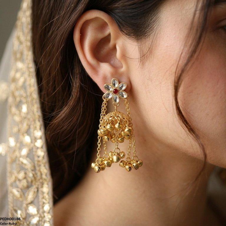 PEDH00186 SDQ Layer Pearl Drop Earrings - PEDH