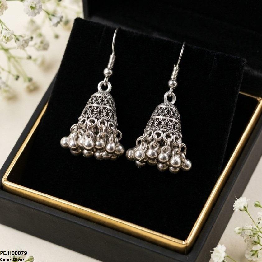 PEJH00079 ABD Round Pearl Drop Jhumki - PEJH
