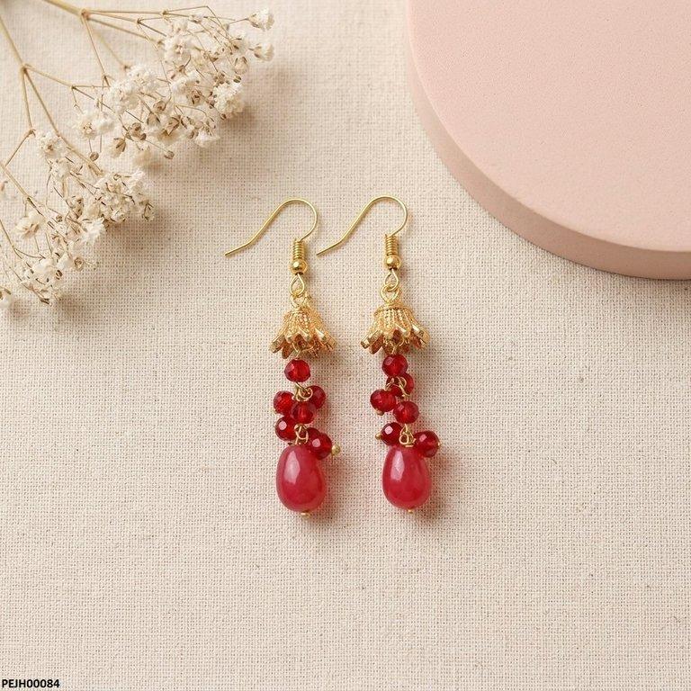 PEJH00084 MZM Round Pearl Drop Jhumki - PEJH